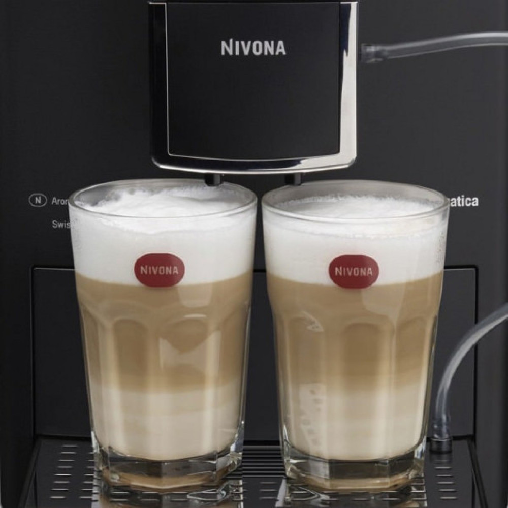 Кавомашина Nivona CafeRomatica 2.2л, зерно + мелена, ручний капучинатор, авторецептів - 5, сіро - чорний