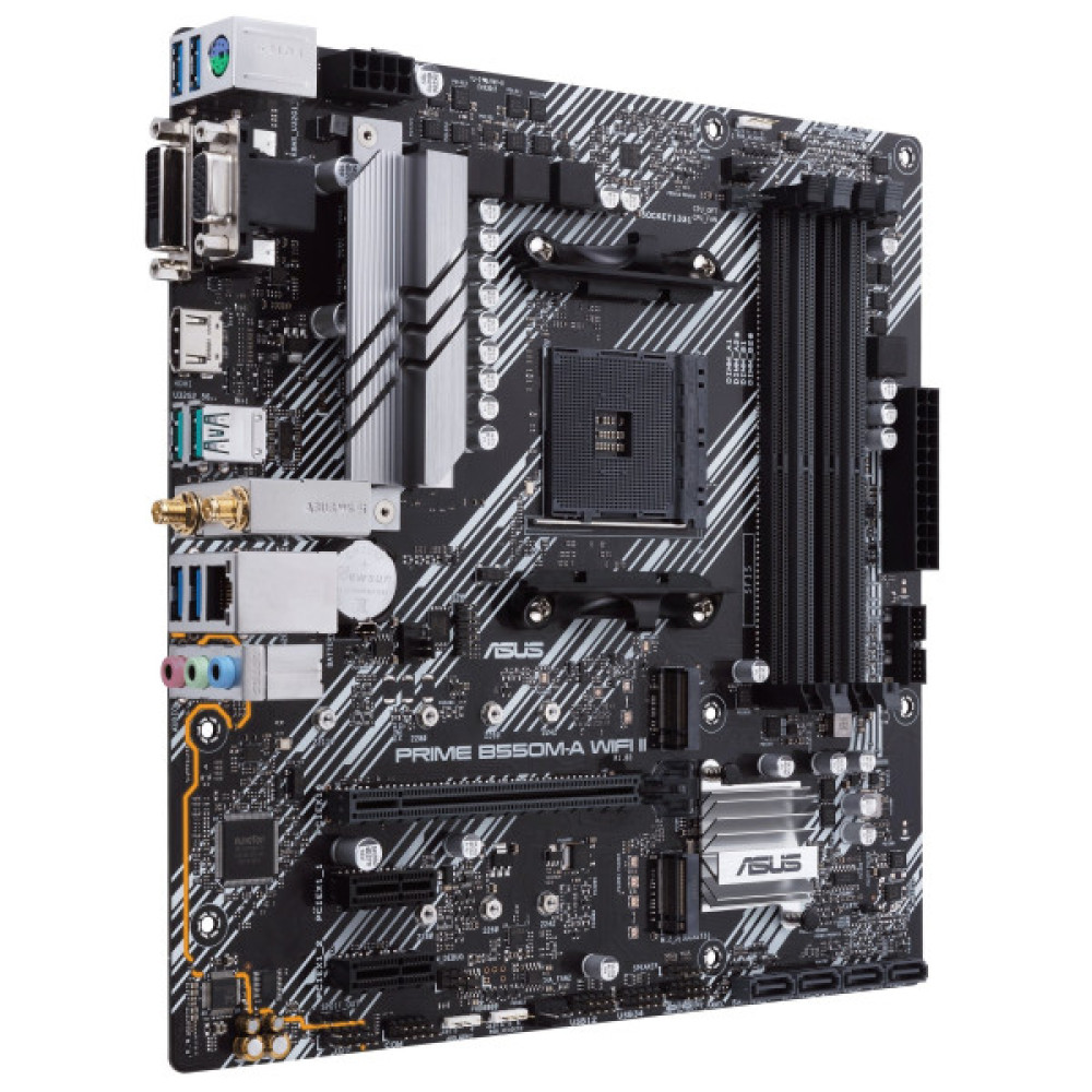 Материнcька плата ASUS PRIME B550M-A WIFI II sAM4 B550 4xDDR4 M.2 HDMI DP D-Sub Wi-Fi BT mATX