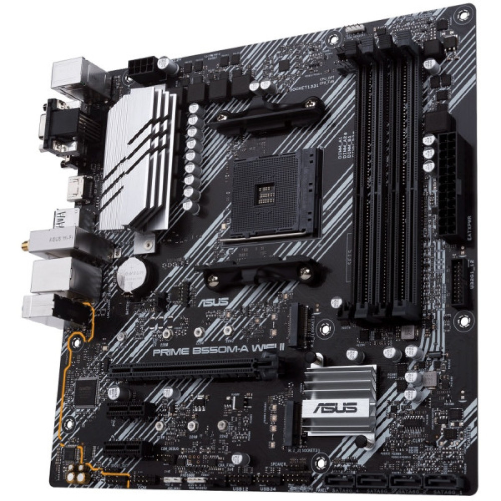 Материнcька плата ASUS PRIME B550M-A WIFI II sAM4 B550 4xDDR4 M.2 HDMI DP D-Sub Wi-Fi BT mATX
