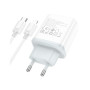 Зарядний пристрій HOCO C105A Stage 1xUSB-C PD20W + 1xUSB QC3.0 + cable USB-C to Lightning White (6931474782939) Зарядний пристрій HOCO C105A Stage 1xUSB-C PD20W + 1xUSB QC3.0 + cable USB-C to Lightning White (6931474782939)