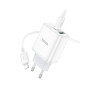 Зарядний пристрій HOCO C105A Stage 1xUSB-C PD20W + 1xUSB QC3.0 + cable USB-C to Lightning White (6931474782939) Зарядний пристрій HOCO C105A Stage 1xUSB-C PD20W + 1xUSB QC3.0 + cable USB-C to Lightning White (6931474782939)