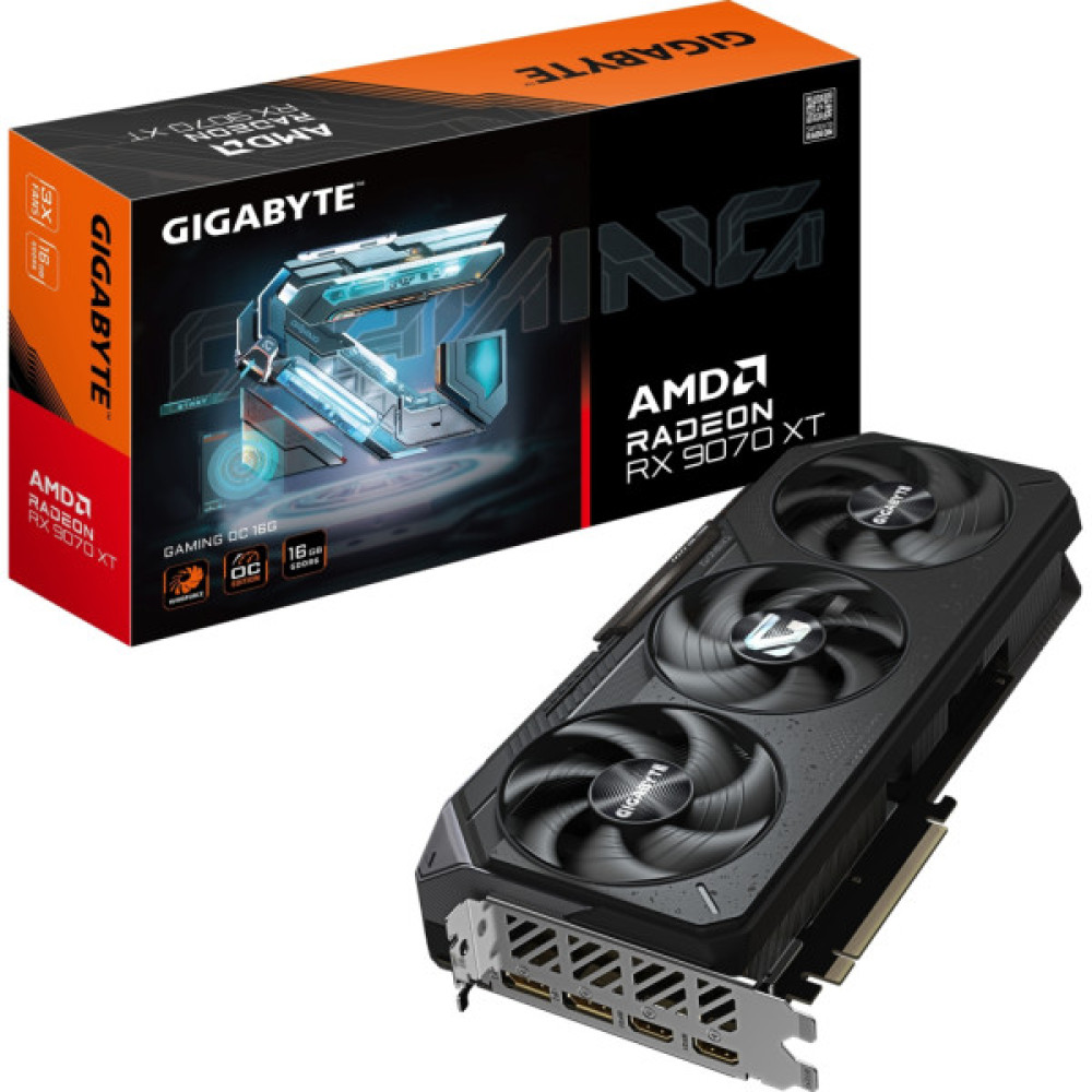 Відеокарта GIGABYTE Radeon RX 9070 XT 16Gb GAMING OC (GV-R9070XTGAMING OC-16GD)