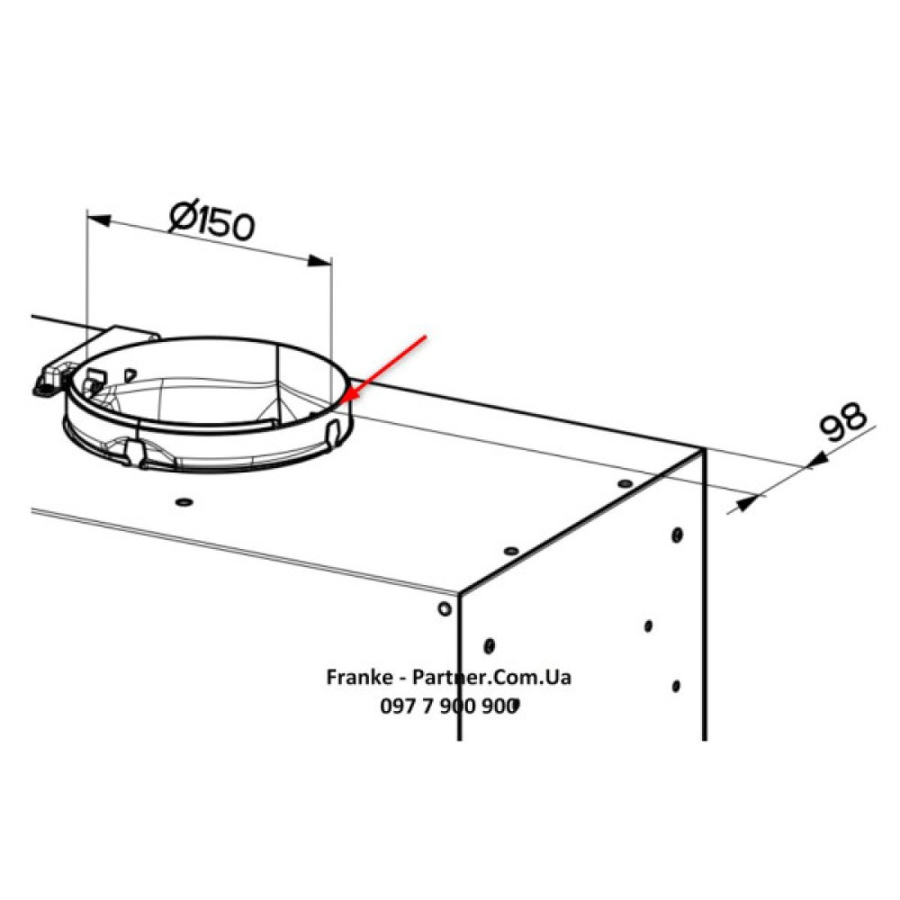 Витяжка Franke вбудовувана 70см, 1120м.куб/год, Box Flush Evo FBFE XS A70, нерж