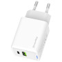 Зарядний пристрій ColorWay C101E GaN Mini 45W PD PPS USB-C + USB-A QC4.0 white (CW-CHS060PD-WT)