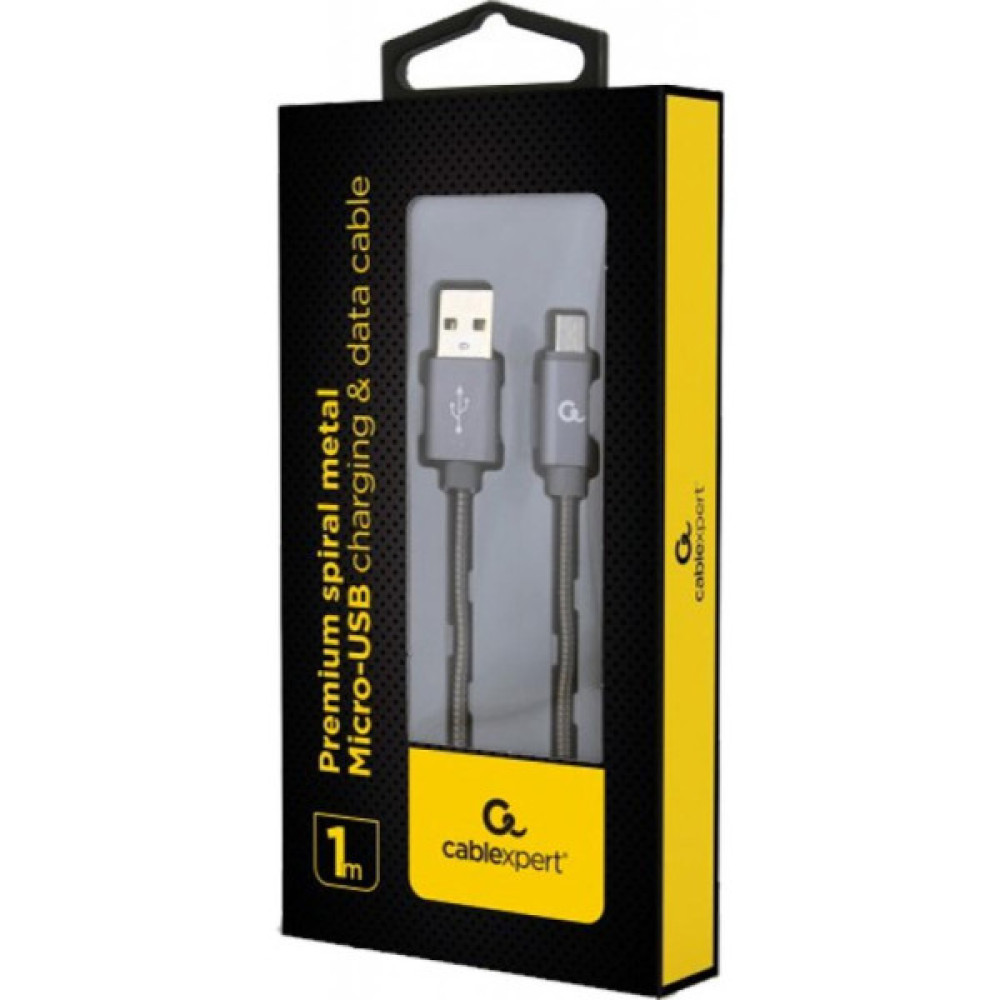 Дата кабель USB 2.0 AM to Micro 5P 1.0m Cablexpert (CC-USB2S-AMmBM-1M-BG)