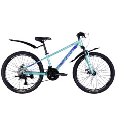 Велосипед Discovery 24" QUBE DD рама-11,5" AL 2025 свiтло-бiрюзовий (OPS-DIS-24-335)