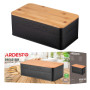 Хлібниця ARDESTO Midori 33х18х12см, метал, бамбук, чорний (AR0912BB)