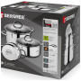 Набір посуду Bergner Classic 1.7 л, 2.3 л, 3.3 л 6 предметів (BG-6284)