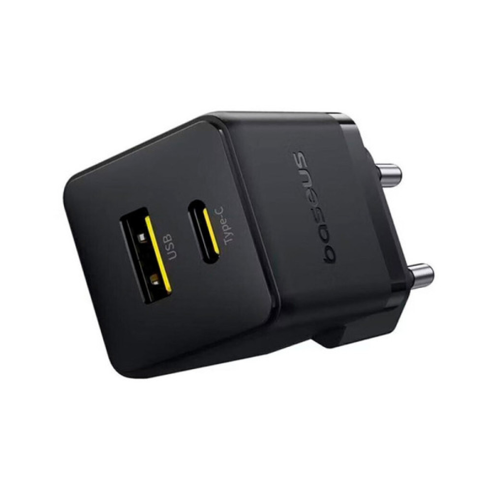 Зарядний пристрій Baseus Palm Fast Charger C+U 30W cluster black (P1011160A113-00)