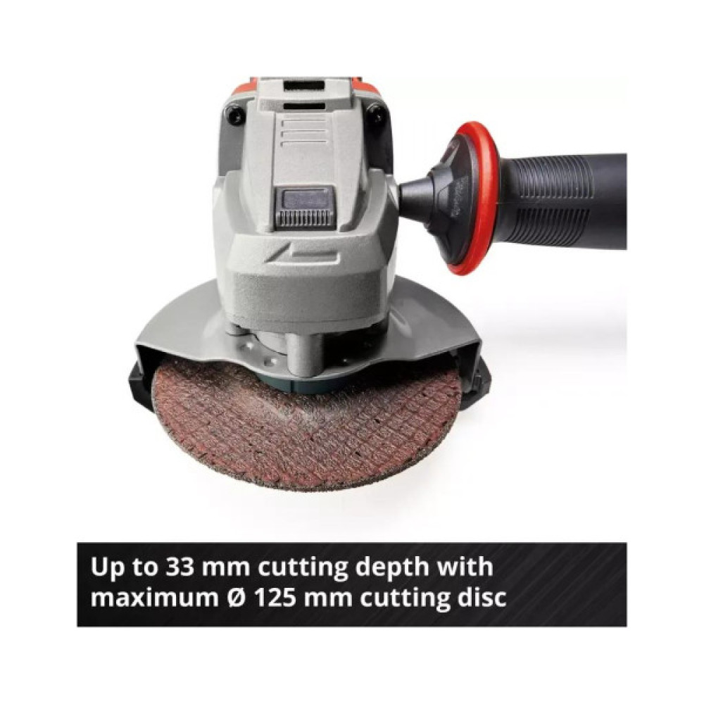 Шліфувальна машина Einhell TE-AG 18/125-2 Li-Solo, 18V, 125мм, 8500об/хв, 1.69кг (без АКБ та ЗП) (4431168)