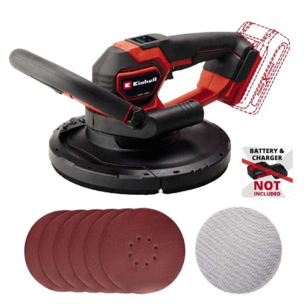 Шліфмашина для стін акумуляторна Einhell Professional TP-DWS 18/225 Li PXC 18В безщіткова d225мм 600-1200об·хв 2.36кг без АКБ та ЗП
