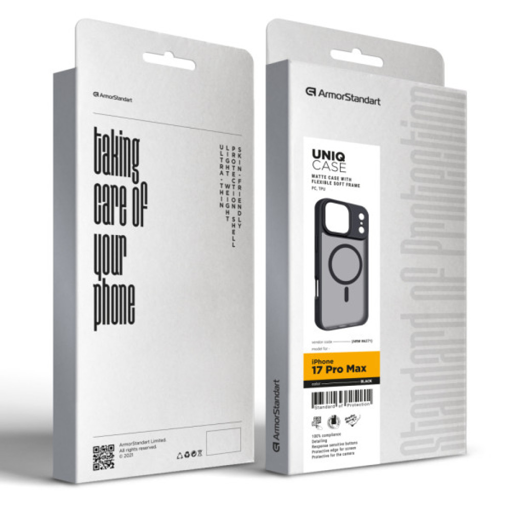 Чохол до мобільного телефона Armorstandart Uniq MagCase Apple iPhone 17 Pro Max Black (ARM86271)