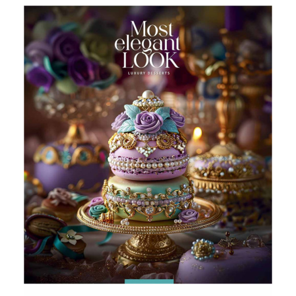 Зошит Школярик Luxury desserts 60 аркушів клітинка (060-3477K)
