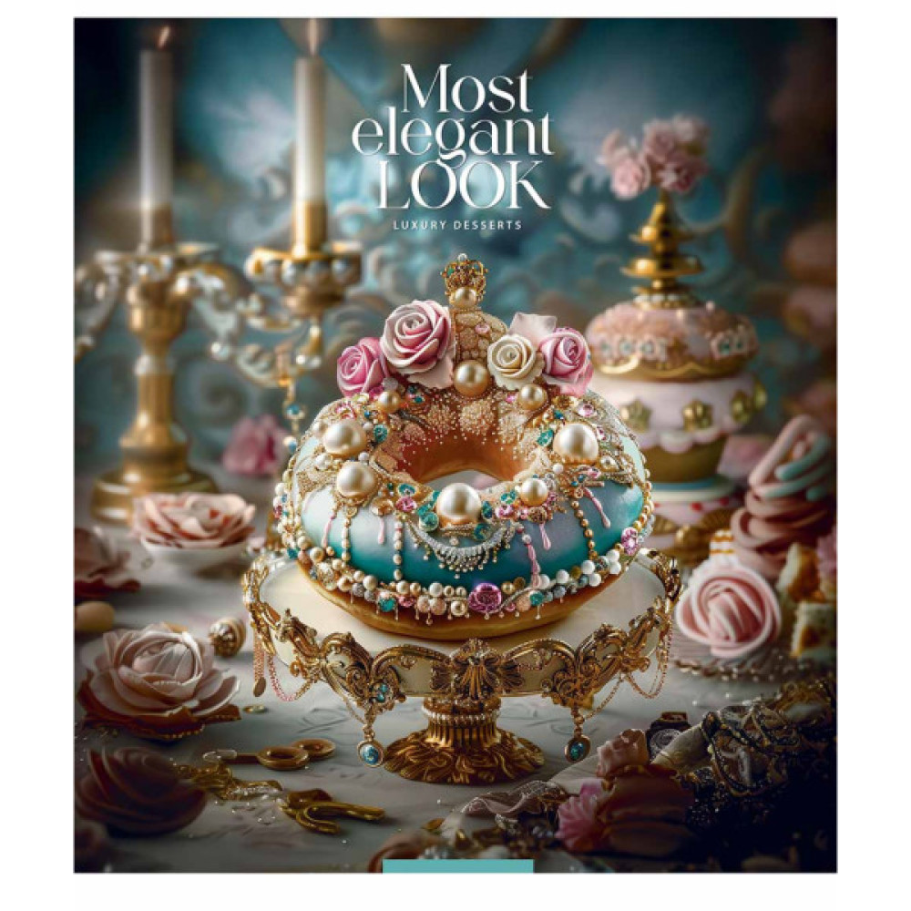 Зошит Школярик Luxury desserts 60 аркушів клітинка (060-3477K)