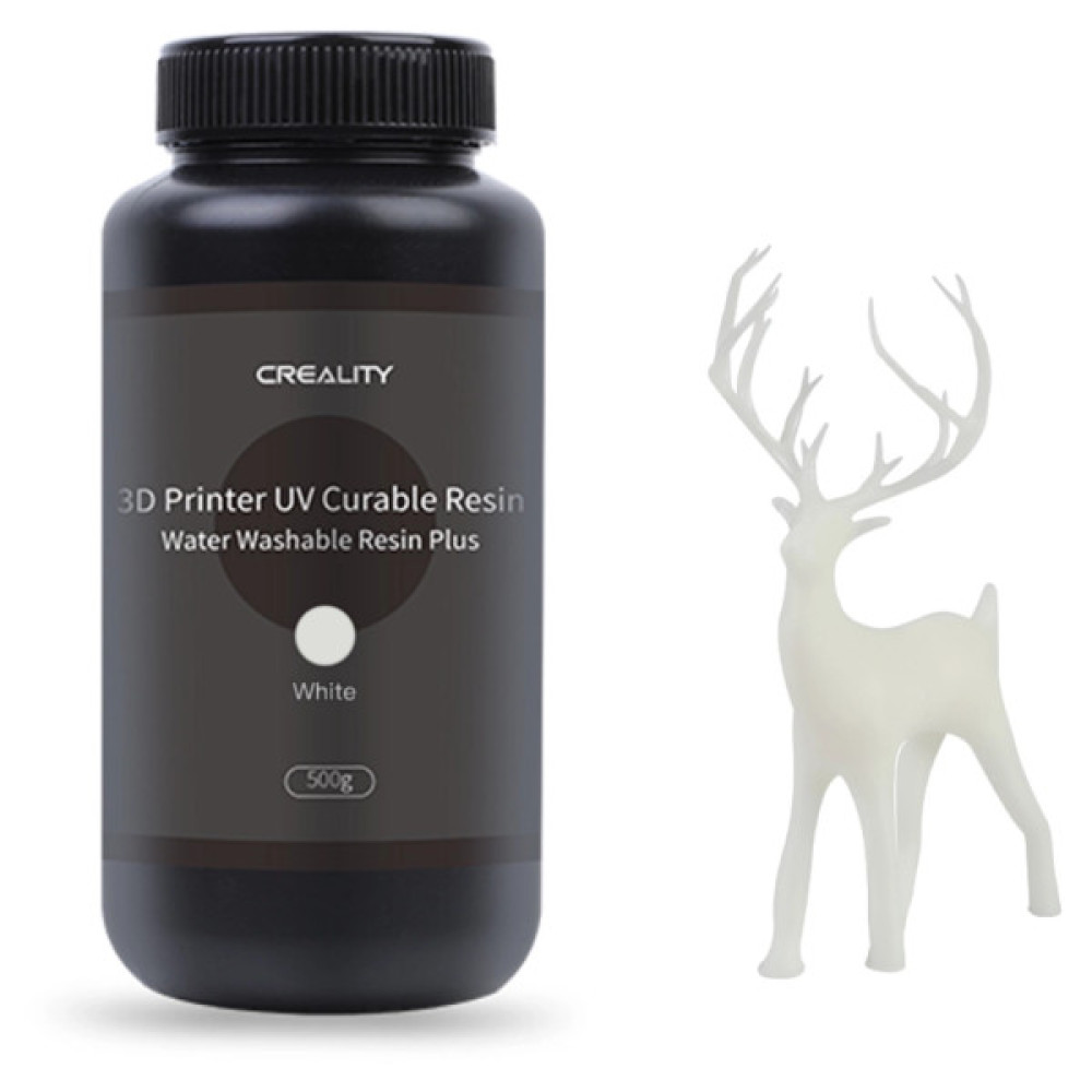 Фотополімерна смола Creality Resin, Water Washable Plus 500г, white (3302010044)