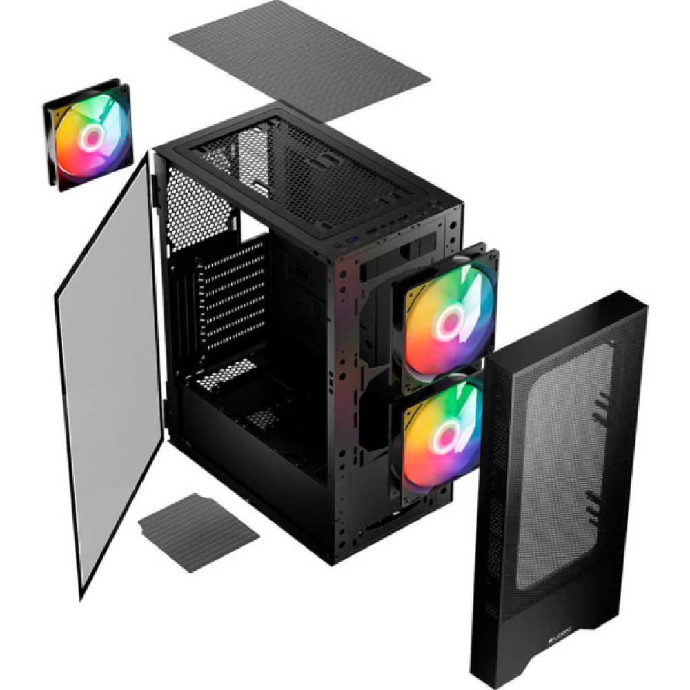 Корпус Logic concept ARYA MESH+GLASS ARGB fans 2x140mm+1x120mm BLACK (AT-ARYA-10-000000-0002) Корпус Logic concept ARYA MESH+GLASS ARGB fans 2x140mm+1x120mm BLACK (AT-ARYA-10-000000-0002)