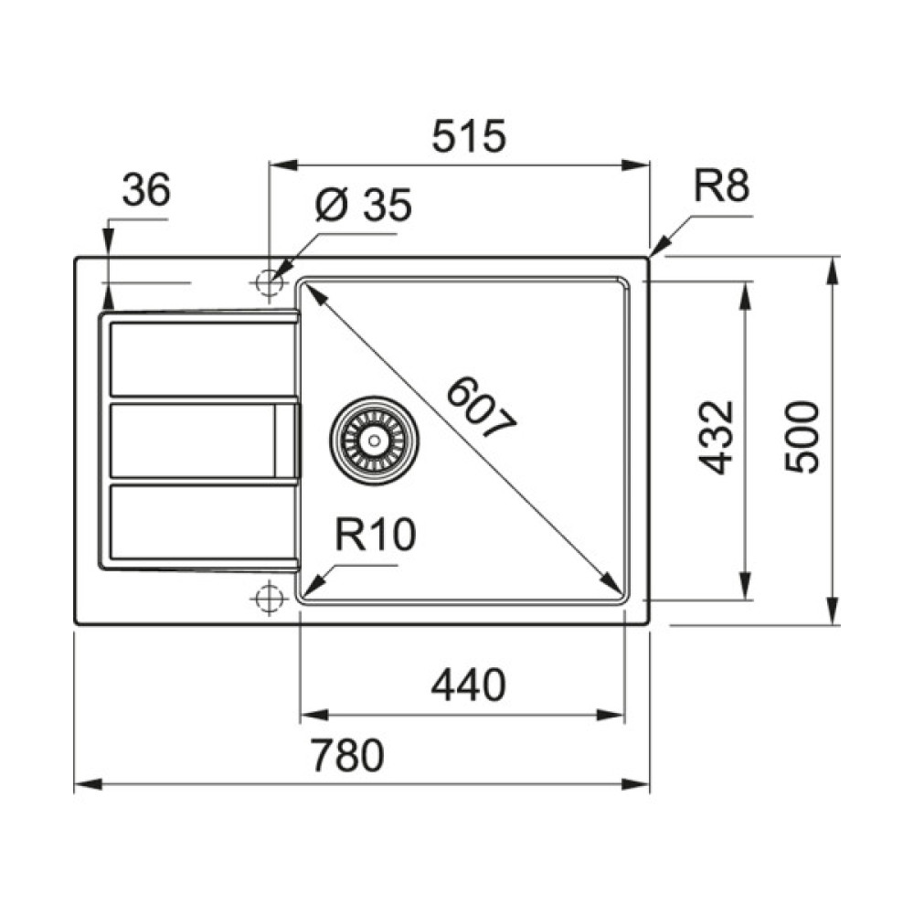 Мийка кухонна Franke Sirius 2.0 S2D 611-78 XL/143.0621.335 (143.0621.335)