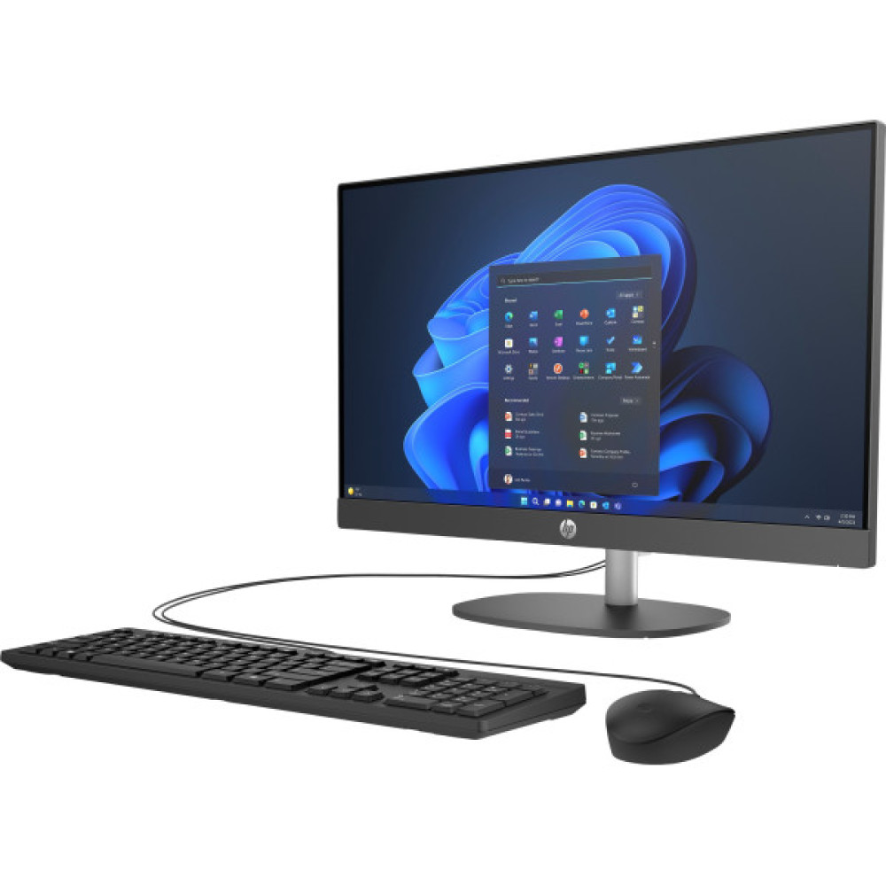 Комп'ютер персональний моноблок HP 240-G10 23.8" FHD IPS AG, Intel i5-1334U, 16GB, F512GB, UMA, WiFi, кл+м, 3р, DOS, чорний