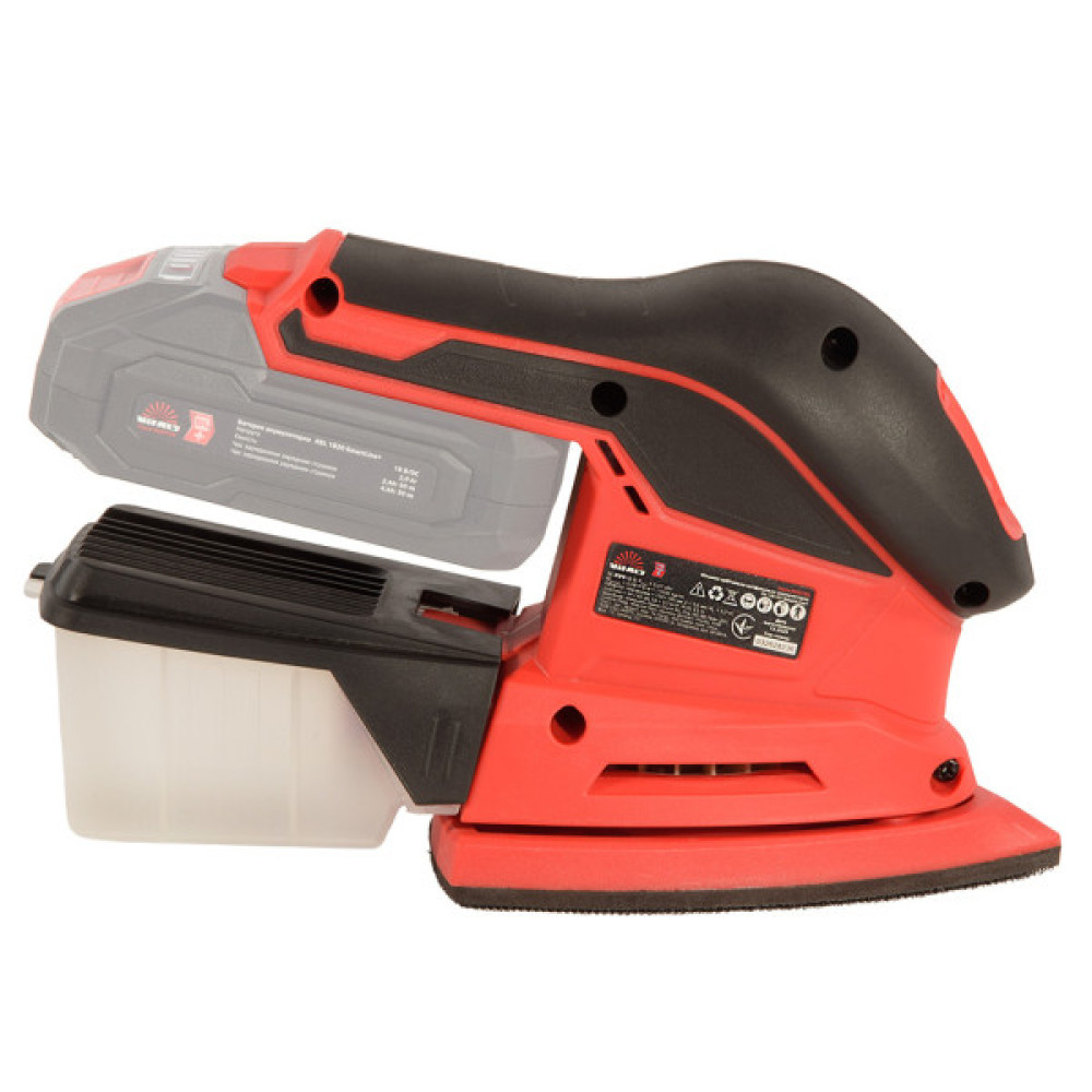 Шліфувальна машина Vitals Master, Os 18125 SmartLine+, 18V, 150x100мм, 11000об/хв, 0.84кг (без АКБ та ЗП) (243512)