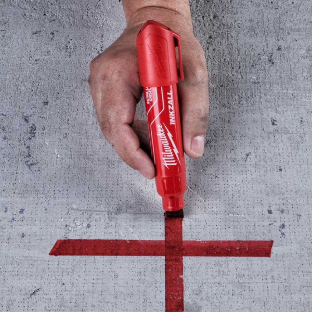 Маркер Milwaukee для будмайданчика INKZALL, великий (XL), червоний (4932471560)