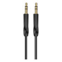 Кабель мультимедійний 3.5mm M to 3.5mm M black BOROFONE (6974443389166)