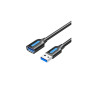 Дата кабель USB 3.2 AM/AF 0.5m 10Gbps PVC black Vention (CBOBD)
