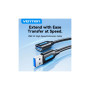 Дата кабель USB 3.2 AM/AF 0.5m 10Gbps PVC black Vention (CBOBD)