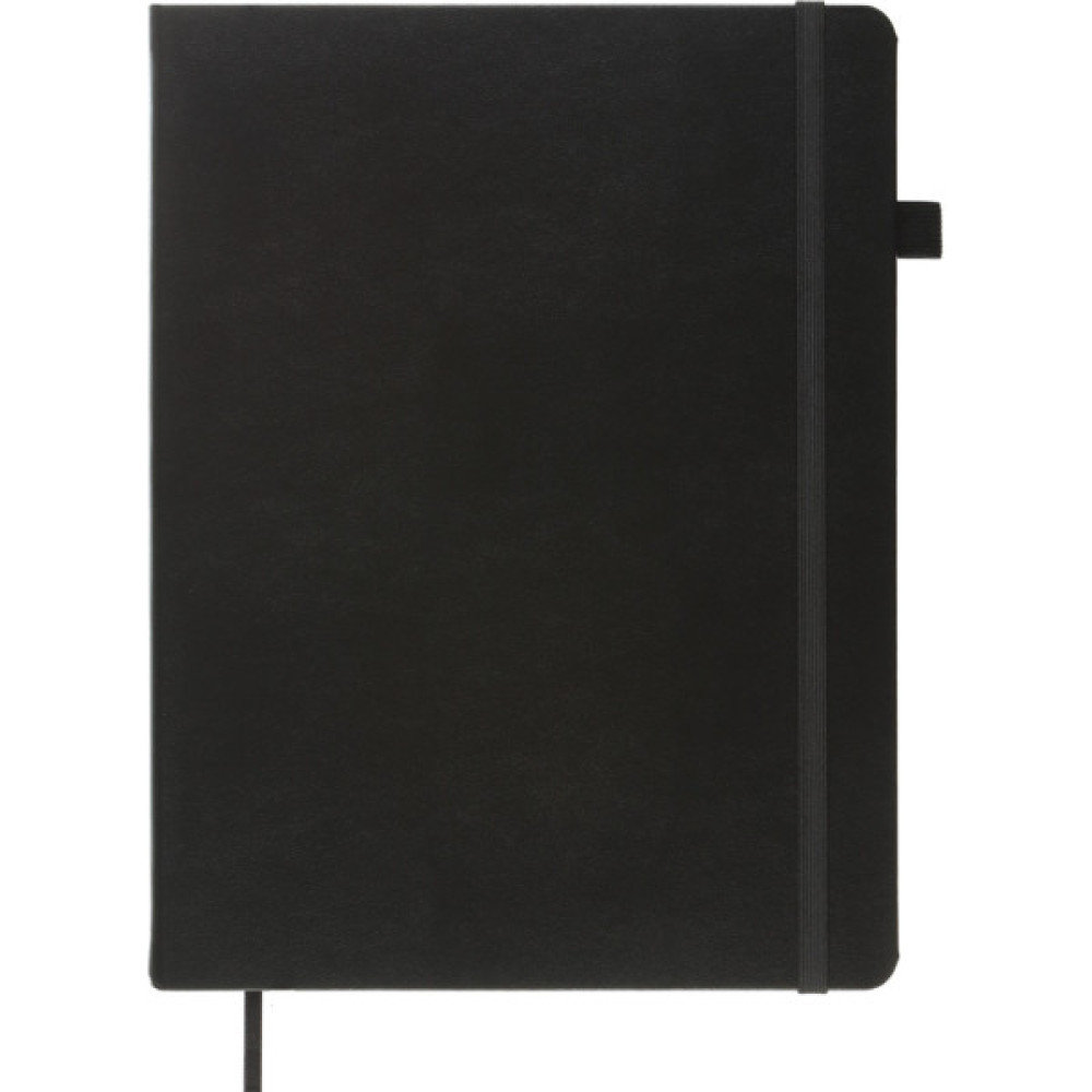 Книга записна Buromax Etalon 190x250 мм 96 аркушів в клітинку обкладинка зі штучної шкіри Чорна (BM.292160-01)