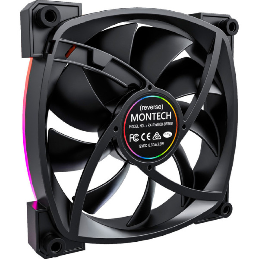 Кулер до корпусу MONTECH RX120 PWM BLACK