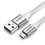 Дата кабель USB 2.0 AM to Micro 5P 1.0m US290 Aluminum Braid White Ugreen (60151) Дата кабель USB 2.0 AM to Micro 5P 1.0m US290 Aluminum Braid White Ugreen (60151)