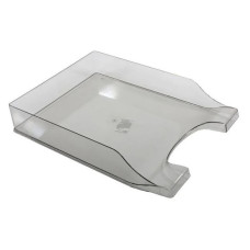 Лоток для паперів Economix горизонтальний Симетрія , пластик димчастий (E31802-17)