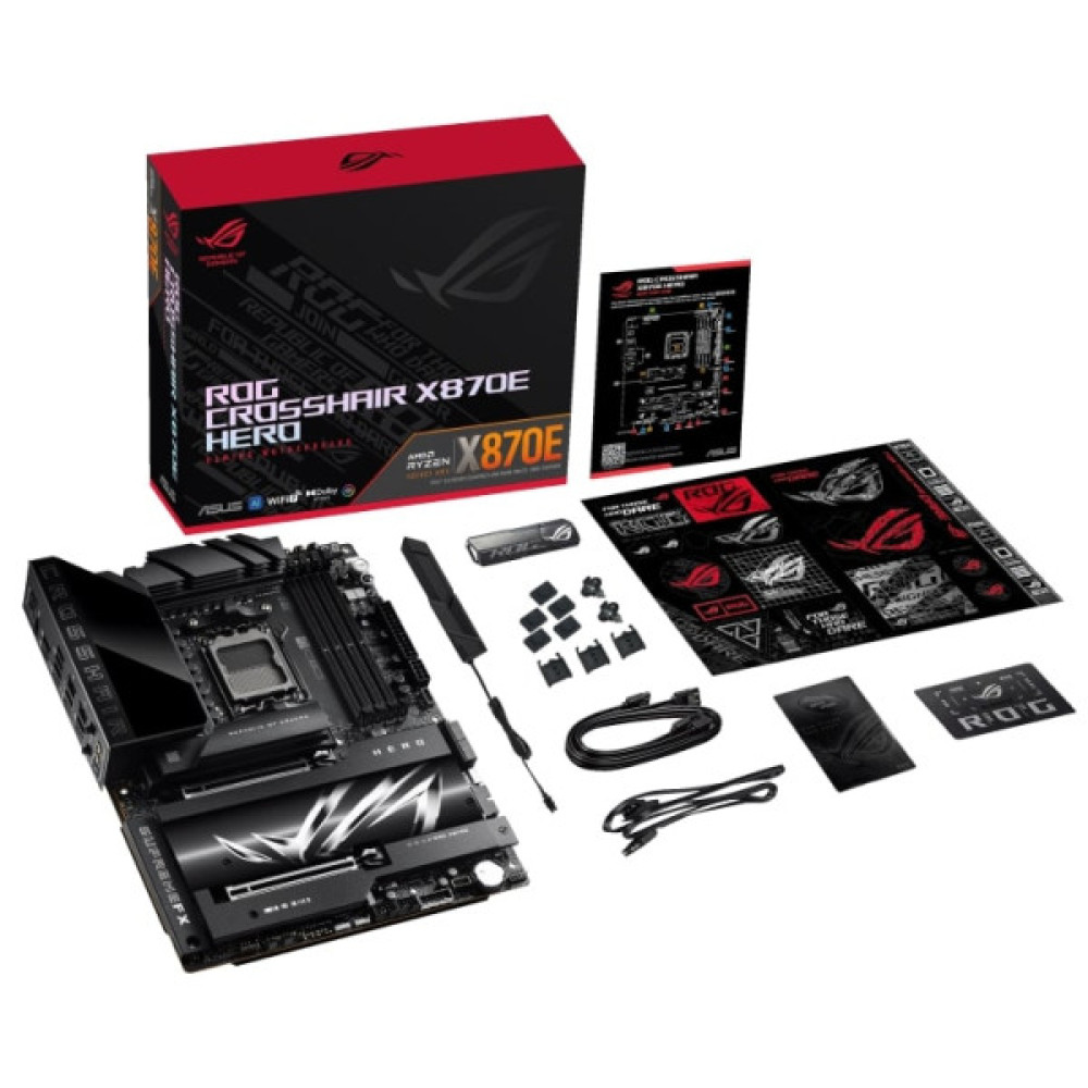 Материнcька плата ASUS ROG CROSSHAIR X870E HERO sAM5 X870E 4xDDR5 M.2 HDMI Wi-Fi BT ATX