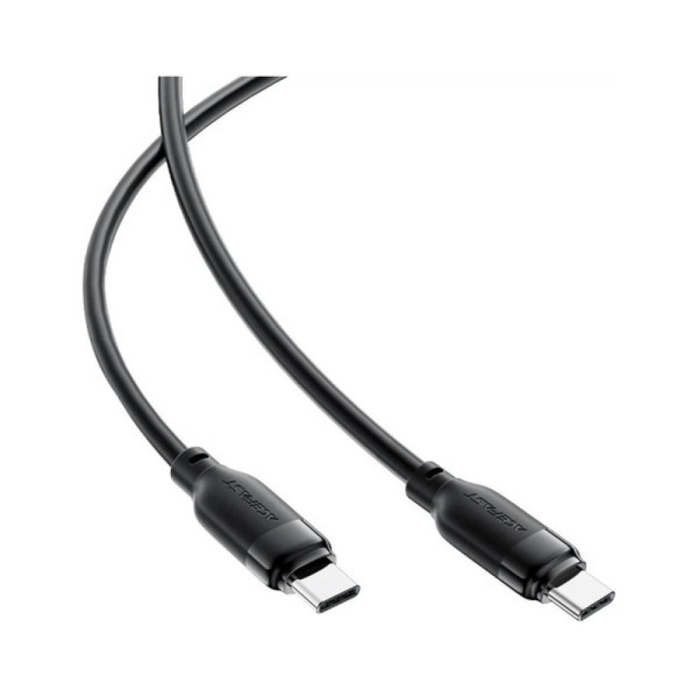 Дата кабель USB-C to USB-C 1.2m 60W TPU black Acefast (6974316283805)