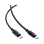 Дата кабель USB-C to USB-C 1.2m 60W TPU black Acefast (6974316283805)