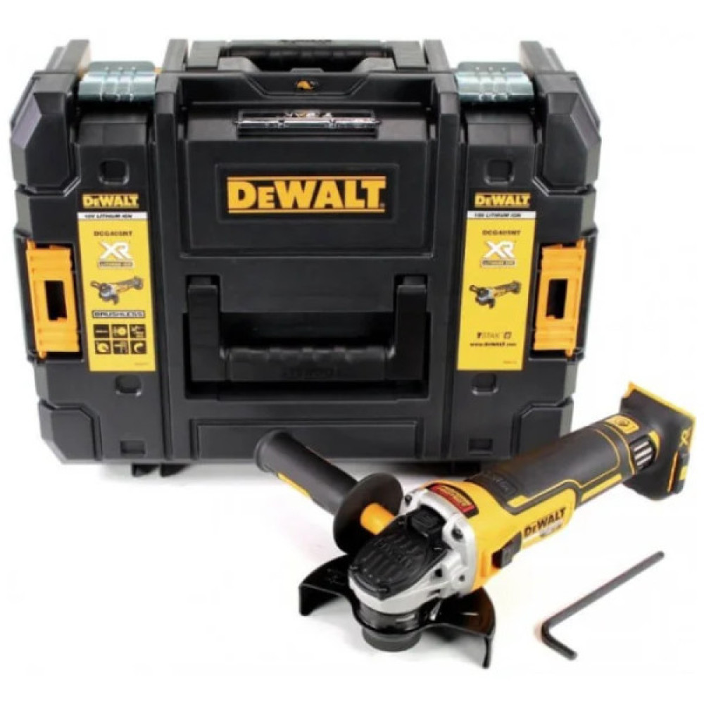 Шліфмашина кутова акумуляторна DeWalt безщіткова 18B XR Li-lon 125мм 9000об/хв кейс 1.74кг без АКБ та ЗП
