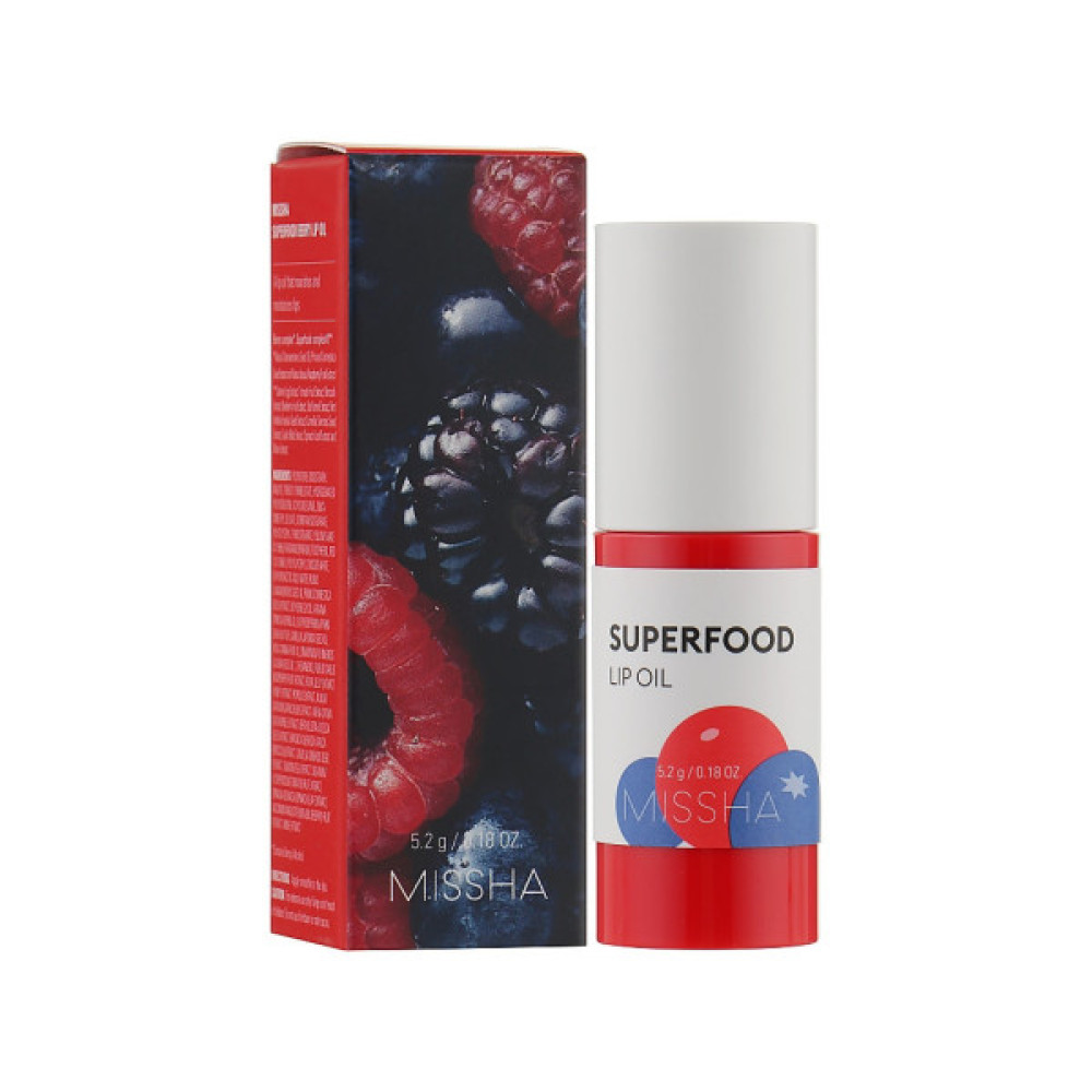 Олія для губ Missha Super Food Lip Oil Berry З екстрактом ягід 5.2 г (8809581465916)