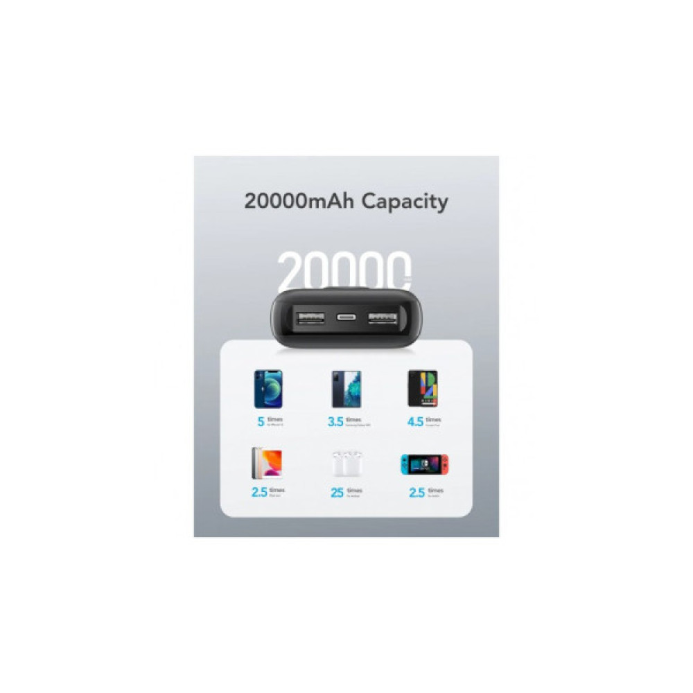 Батарея універсальна VEGER 20000mAh L20S 20W PD QC LCD black (6970453555362)