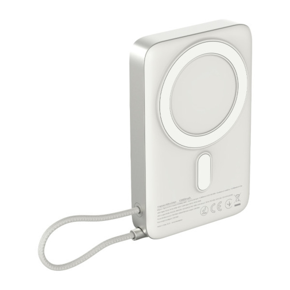 Батарея універсальна Sigma X-power SI10A8QL-MAG silver 10000mAh, Magnetic wireless 15W, charge iWatch, PD+QC, 22,5W max (4827798161012)