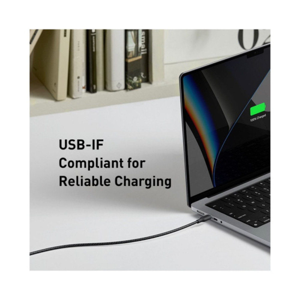 Дата кабель USB-C to USB-C 0.9m 140W bio-nylon 544 black Anker (A80F5H11)