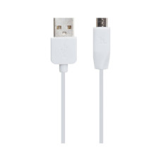 Дата кабель USB 2.0 AM to Micro 5P 1.0m 2.4A PVC X1 white HOCO (6957531032038)