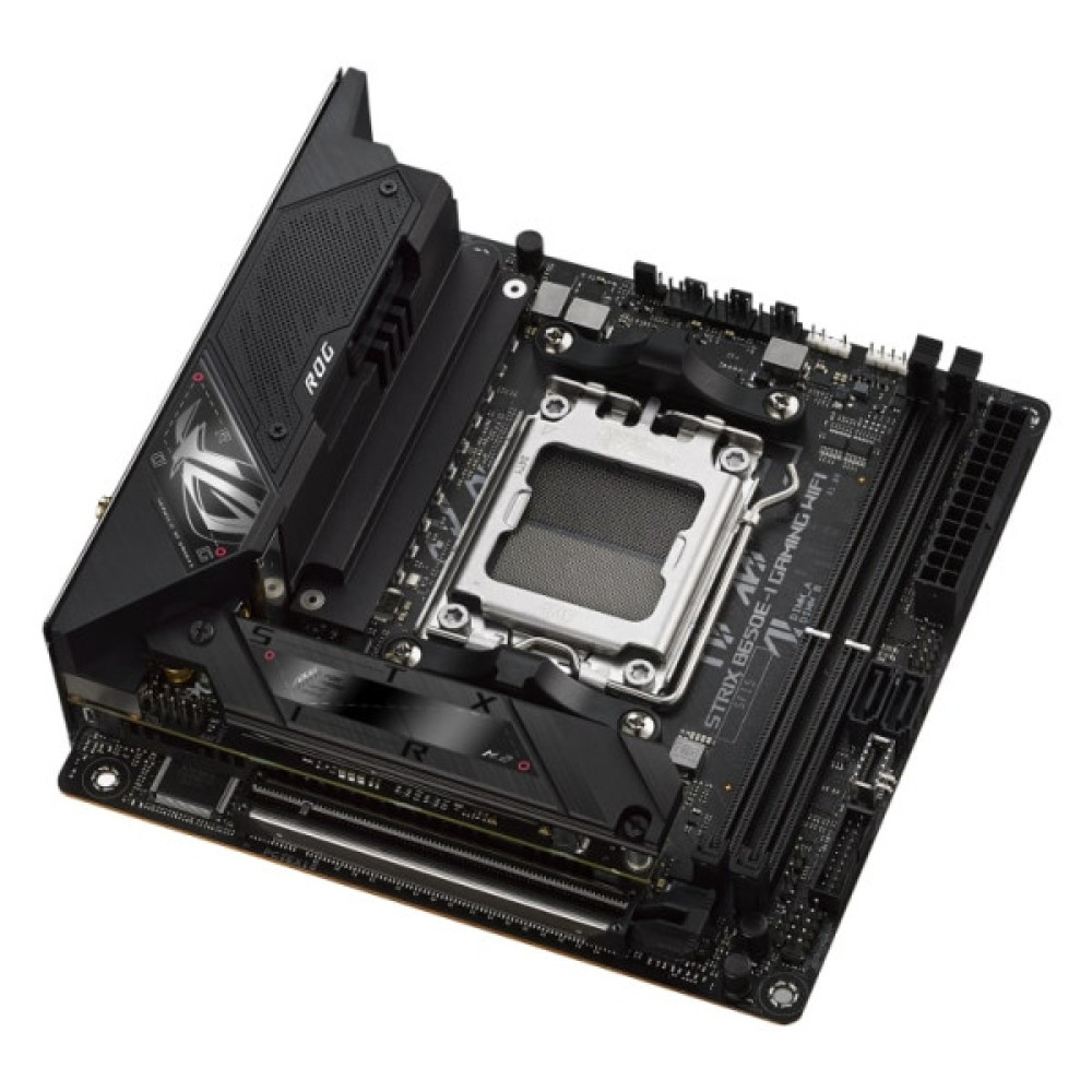Материнcька плата ASUS ROG STRIX B650E-I GAMING WIFI sAM5 B650 2xDDR5 M.2 HDMI Wi-Fi BT mITX