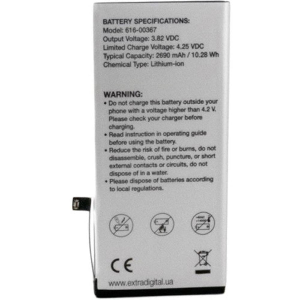Акумуляторна батарея Extradigital Apple iPhone 8 Plus (2690 mAh) (BMA6457)