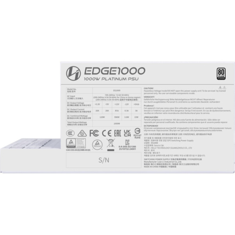 Блок живлення Lian Li 1000W EDGE1000 White (G9P.EG1000.WE00.EU)