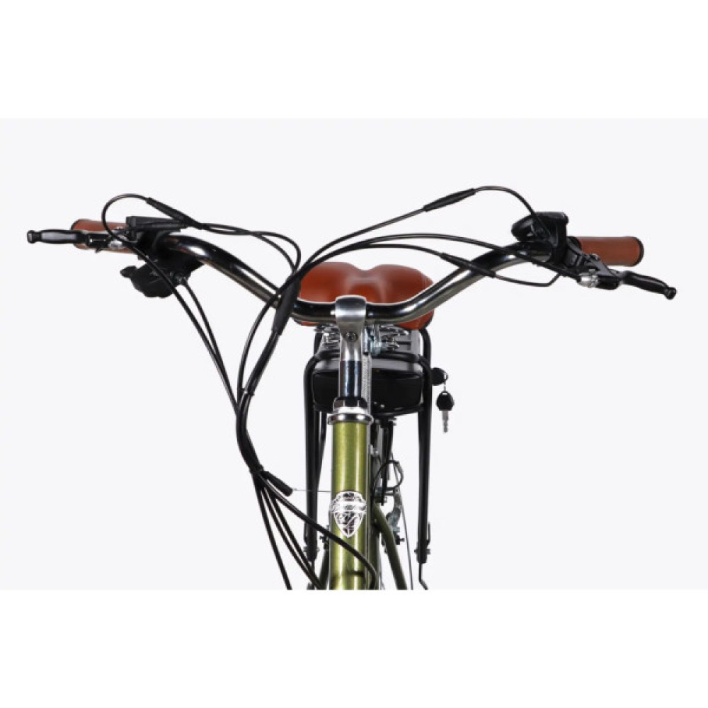 Електровелосипед Dorozhnik 28" eRETRO Vbr FR рама-19" 36B 13А*г 500Вт 2026 темно-зелений (ELB-D-28-110)