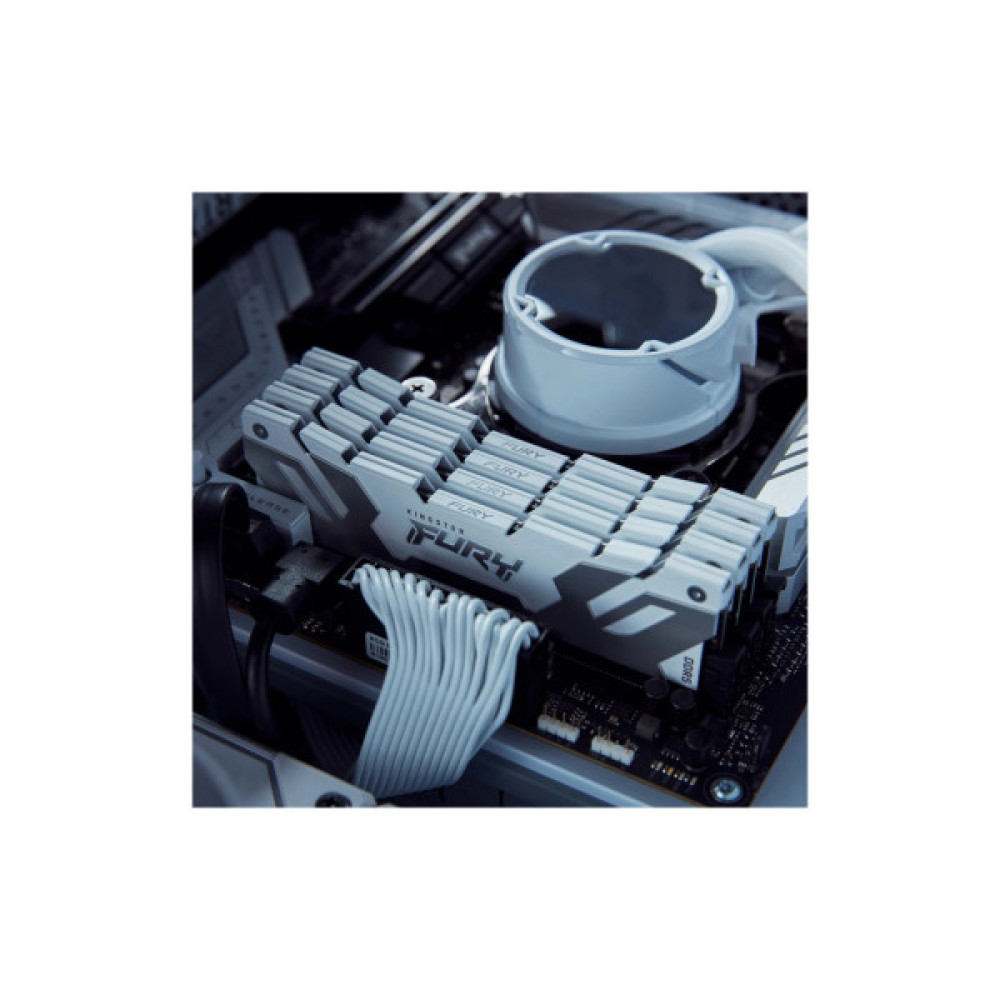 Модуль пам'яті для комп'ютера DDR5 32GB (2x16GB) 8000 MHz Renegade White Kingston Fury (ex.HyperX) (KF580C38RWK2-32)