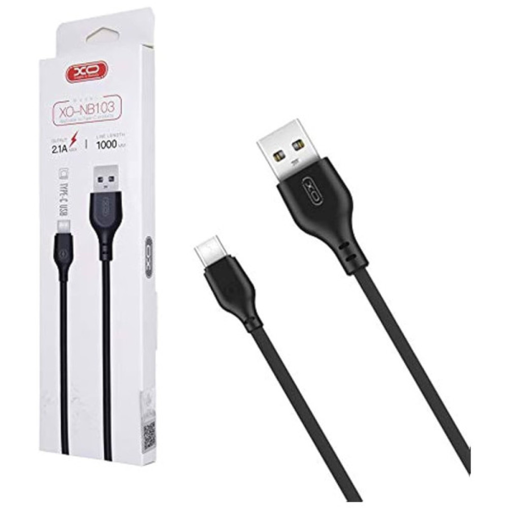 Дата кабель USB 2.0 AM to USB-C 2.0m 2.1A black XO (XO-NB103-TC-2-BK)