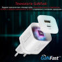 Зарядний пристрій Promate 33W USB-C + USB-A (powerport-33.white)