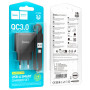 Зарядний пристрій HOCO C140A Smart USB QC3.0 + USB to cable Micro Black (6942007627801)
