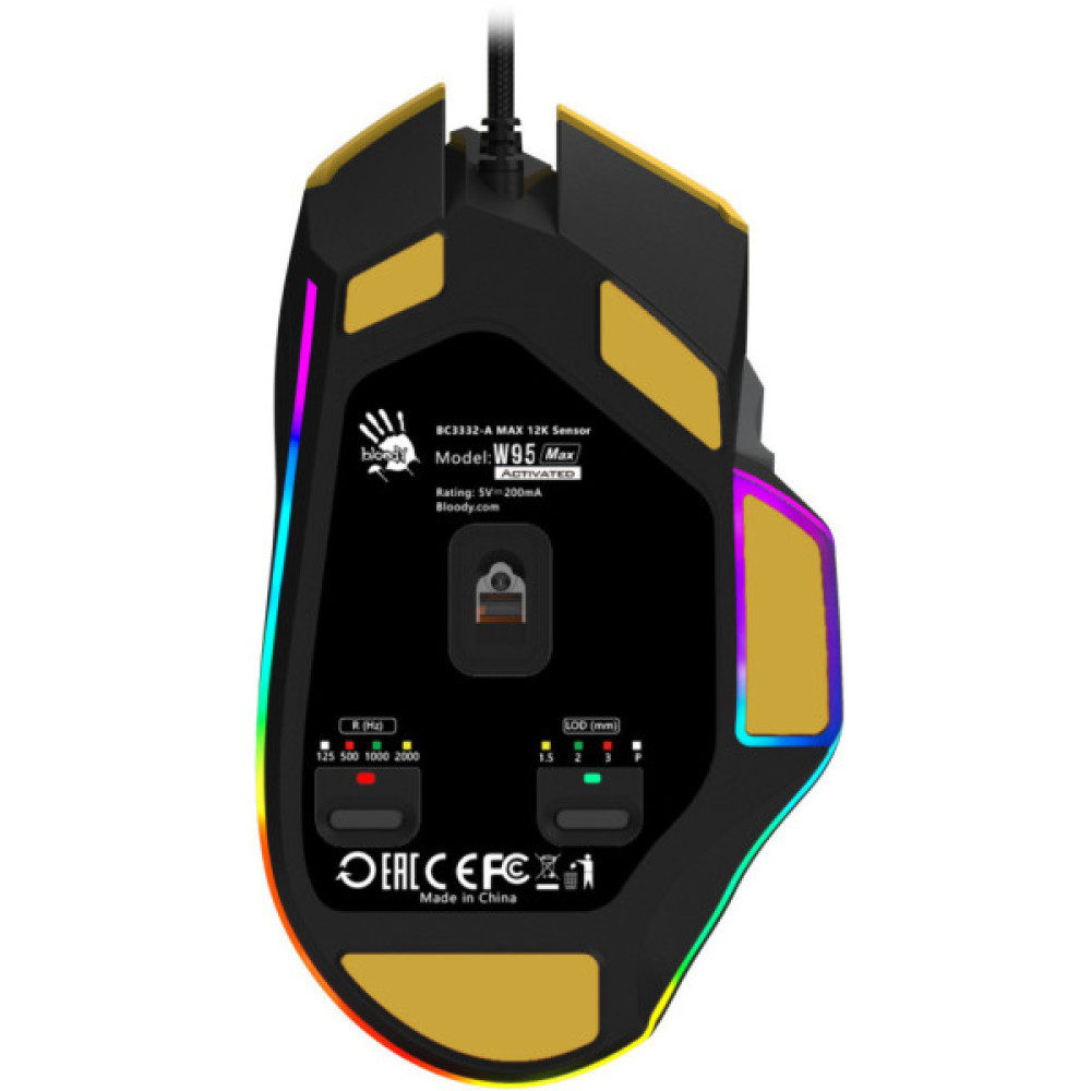 Мишка A4Tech Bloody W95 Max RGB Activated USB Sports Lime (4711421985727)