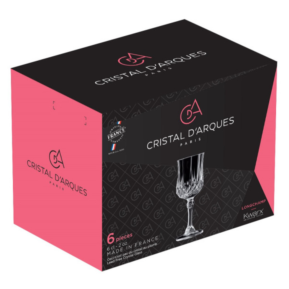 Набір чарок Cristal d'Arques Paris Longchamp 60 мл на ножці 6 шт (L9754)